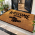 Halloween Front Door Mat 50x80cm Faux Coir Style Home Footprint Design Non Slip Washable Entry Rug for Porch Steps Indoor