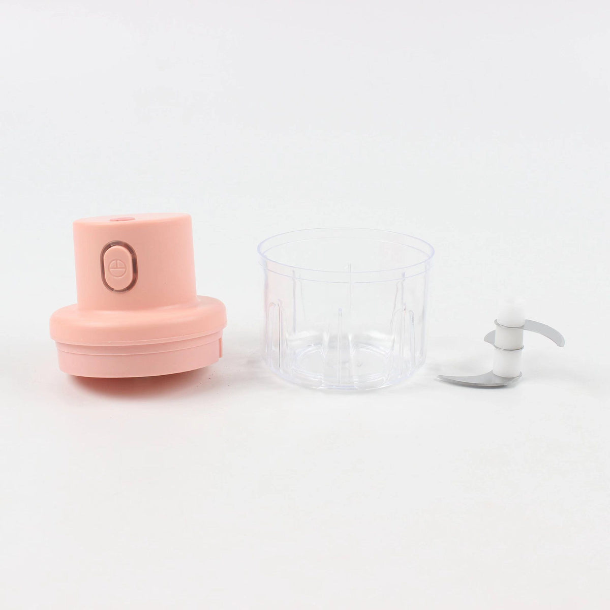 Pink 100ML Small Garlic Mincer One-Touch Mini Food Chopper for Ginger Chilli Meal Prep Compact Kitchen Tool