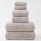 Bronze Star Patterned 6 Piece Bath Sheet Hand Towel Washcloth Combo Thick Absorbent Terry Bathroom Guest Set