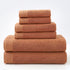 Combed Cotton Towel Set for Bath, Hand and Face, Caramel