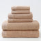 Combed Cotton Towel Set for Bath, Hand and Face, Camel