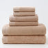 Combed Cotton Towel Set for Bath, Hand and Face, Camel