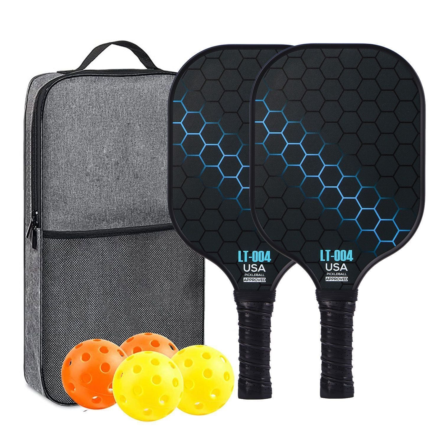 Yellow Pickleball Set with Bag 03