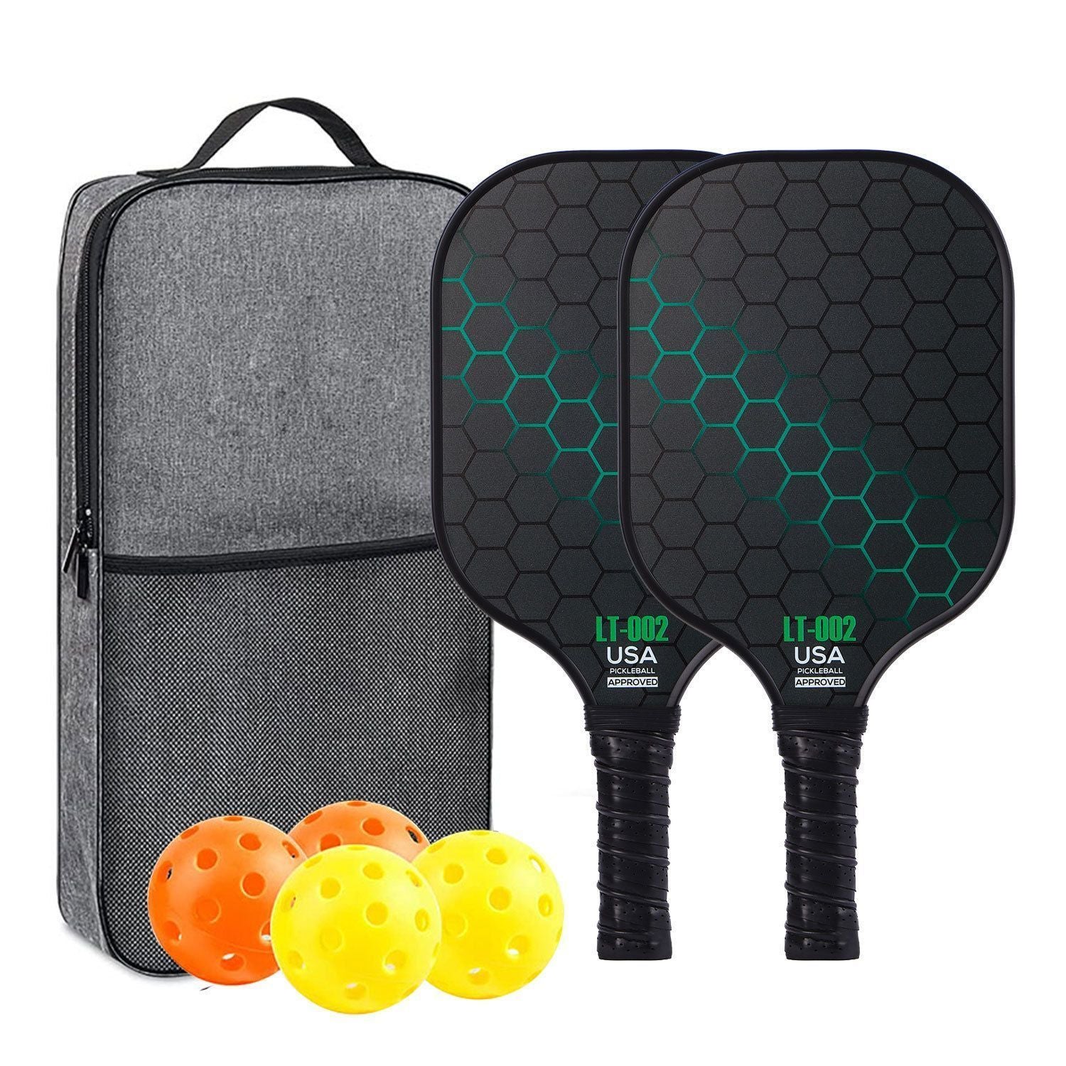 Yellow Pickleball Set with Bag 03