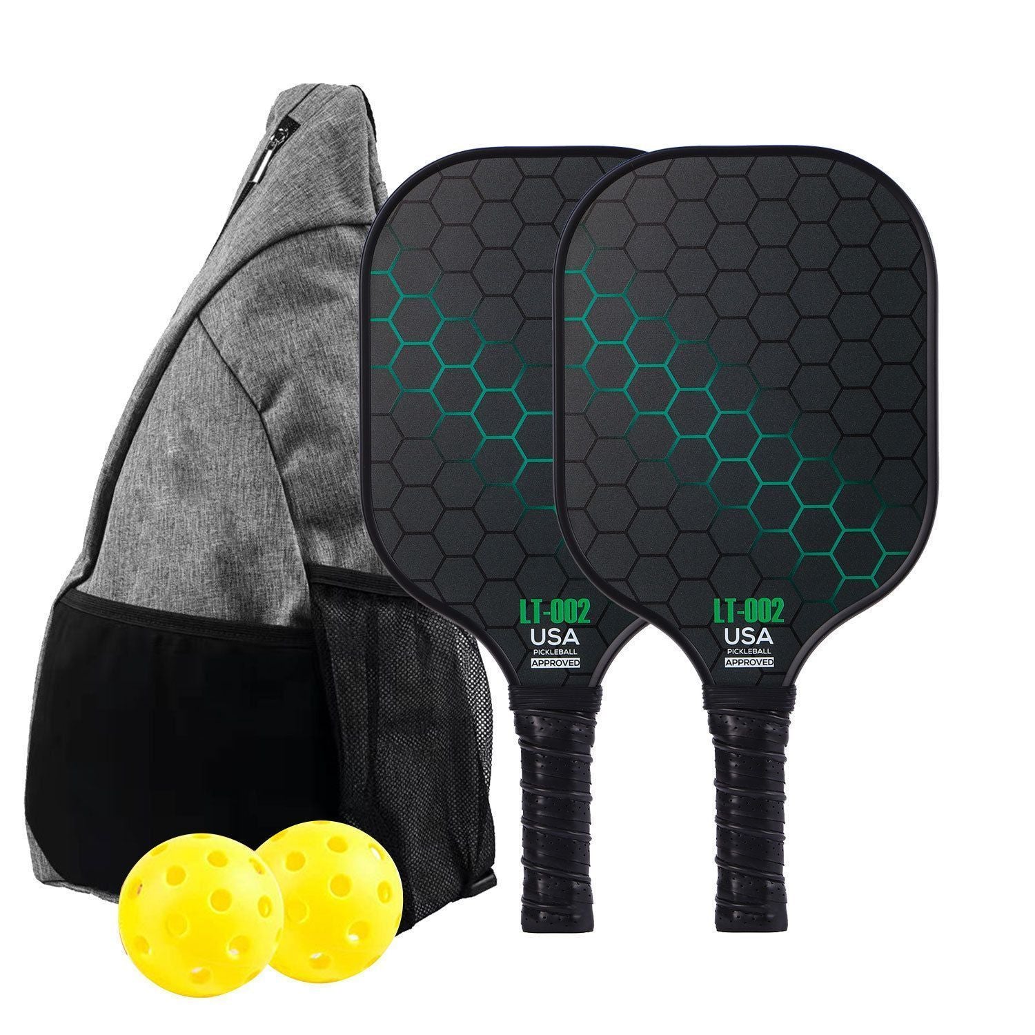 Yellow Pickleball Set with Bag 03