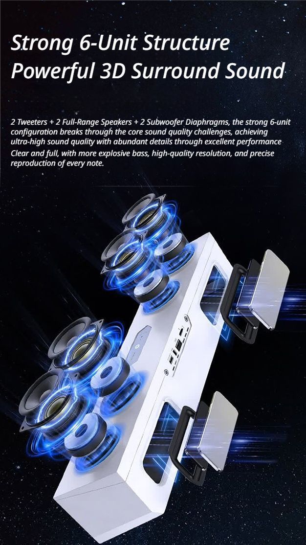 X9 Star Computer Speaker,White