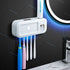 Gray No-Drill UV Toothbrush Holder