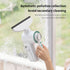 Electric Glass Scraper, 1200Pa Suction, Spray, Window Cleaner, Multi-Surface, Home Cleaning.(green)
