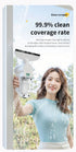 Electric Glass Scraper, 1200Pa Suction, Spray, Window Cleaner, Multi-Surface, Home Cleaning.(green)
