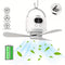 Tent Mini Ceiling Fan S50 Fan Light: 10400mAh Battery, 3-in-1 Fan/Light/Power Bank, Remote Timer, Camping Essential.*white