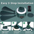 Tent Mini Ceiling Fan S50 Fan Light: 10400mAh Battery, 3-in-1 Fan/Light/Power Bank, Remote Timer, Camping Essential.*white