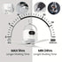 Tent Mini Ceiling Fan S50 Fan Light: 10400mAh Battery, 3-in-1 Fan/Light/Power Bank, Remote Timer, Camping Essential.*white