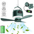 Tent Mini Ceiling Fan S50 Fan Light: 10400mAh Battery, 3-in-1 Fan/Light/Power Bank, Remote Timer, Camping Essential.*white