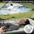 Tent Mini Ceiling Fan S50 Fan Light: 10400mAh Battery, 3-in-1 Fan/Light/Power Bank, Remote Timer, Camping Essential.*Dark green