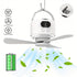 Tent Mini Ceiling Fan S50 Fan Light: 10400mAh Battery, 3-in-1 Fan/Light/Power Bank, Remote Timer, Camping Essential.*Dark green