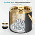 3L Stainless Steel Double-Wall Vacuum Ice Bucket with Lid & Tongs – Home & Commercial Champagne Cooler.(black)