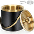3L Stainless Steel Double-Wall Vacuum Ice Bucket with Lid & Tongs – Home & Commercial Champagne Cooler.(white)