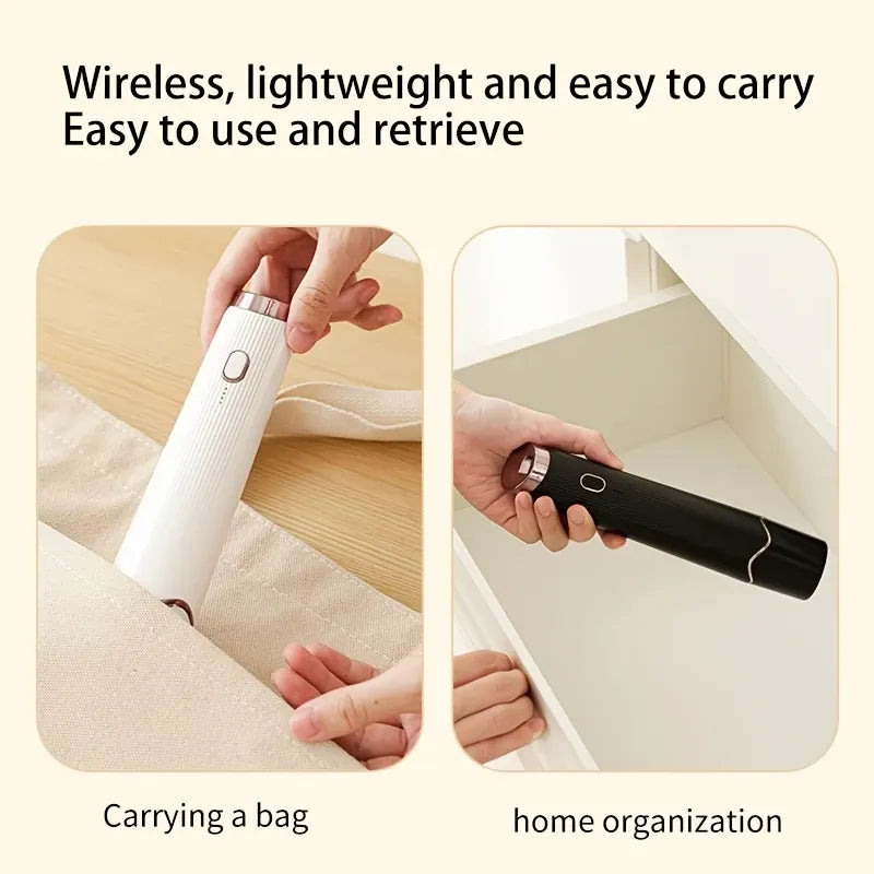Handheld Smart Vacuum Sealer, Powerful Suction for Dry & Wet Use, Vacuum Freshness & Anti-Oxidation, Home Kitchen Food Storage Essential, Compact & Portable with Long Battery Life..(white)
