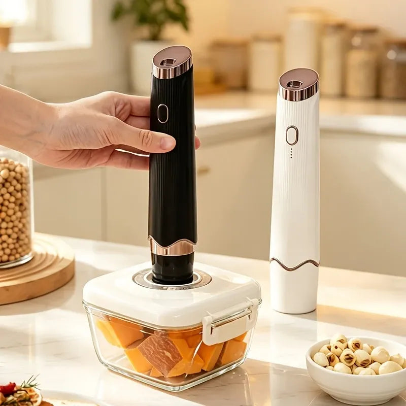 Handheld Smart Vacuum Sealer, Powerful Suction for Dry & Wet Use, Vacuum Freshness & Anti-Oxidation, Home Kitchen Food Storage Essential, Compact & Portable with Long Battery Life..(white)