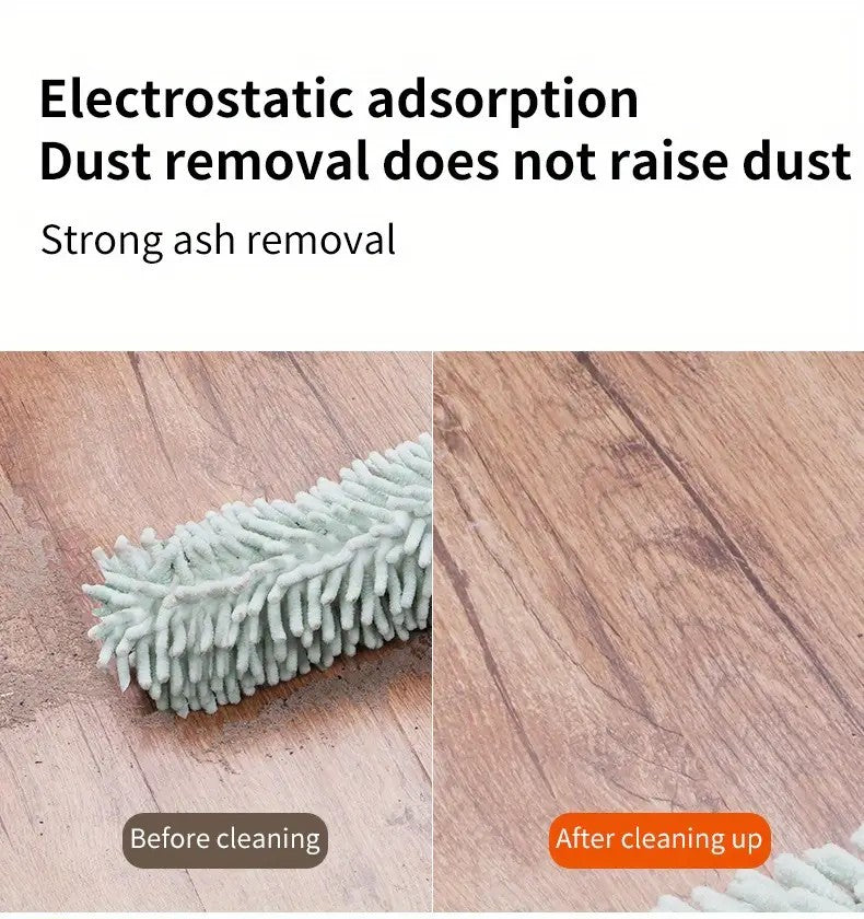 (Navy Blue) Household Cleaning Duster / Static Duster / Dust Sweeper / Telescopic & Non-Shedding / Washable / High-Reach Cleaning Tool / Cleaning Tools & Supplies