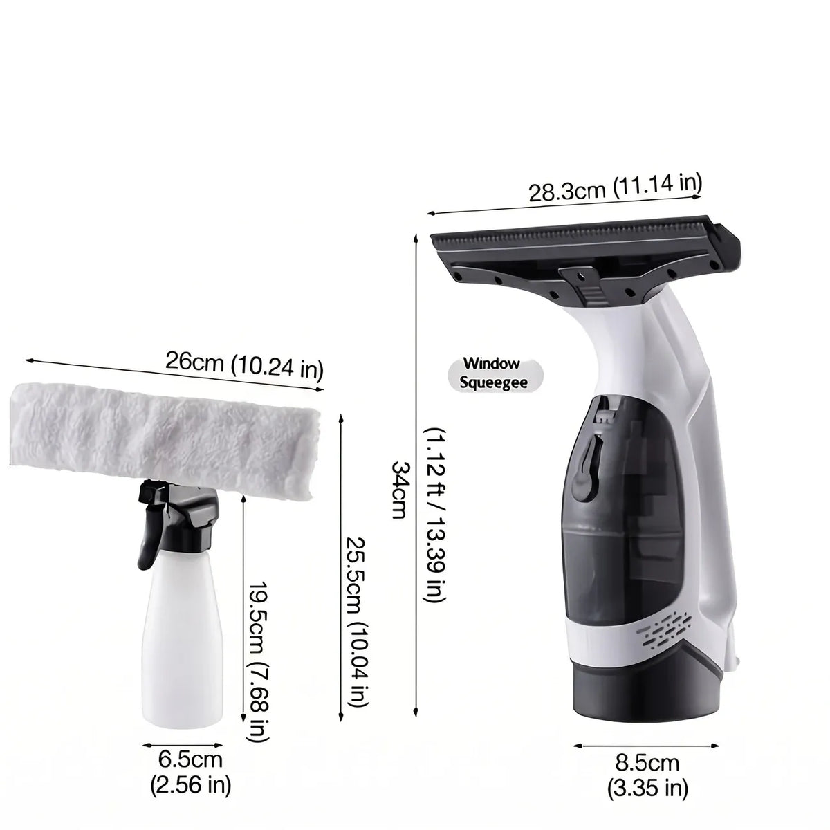 Cordless Electric Window Vacuum Cleaner: High-Powered Professional Handheld Window Cleaner, Streak-Free Cleaning for Mirrors, Shower Screens & Tiles, Anti-Drip Squeegee Vacuum Tool