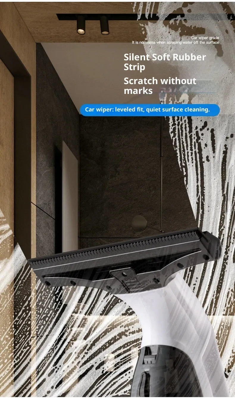 Cordless Electric Window Vacuum Cleaner: High-Powered Professional Handheld Window Cleaner, Streak-Free Cleaning for Mirrors, Shower Screens & Tiles, Anti-Drip Squeegee Vacuum Tool