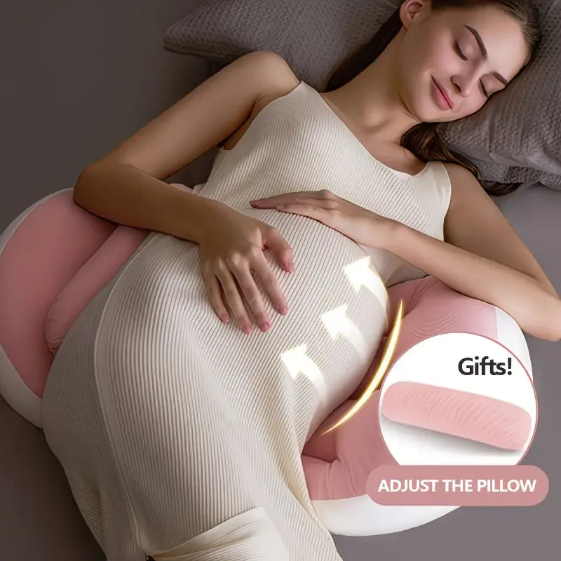 Pregnancy Belly & Back Support Pillow, Adjustable & Fully Machine Washable, High Elasticity & Long-Lasting Shape, Relieves Aches and Pains During Pregnancy./Kaluolan