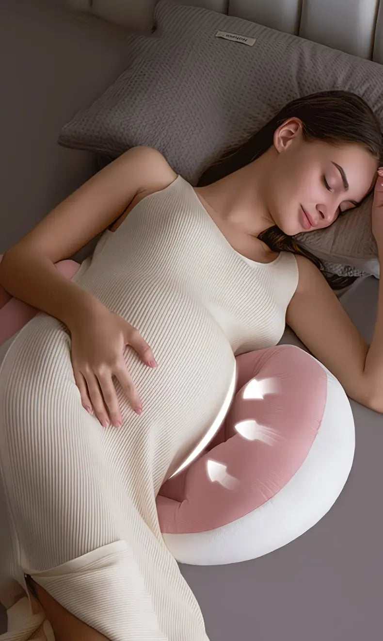 Pregnancy Belly & Back Support Pillow, Adjustable & Fully Machine Washable, High Elasticity & Long-Lasting Shape, Relieves Aches and Pains During Pregnancy./Sunlight green