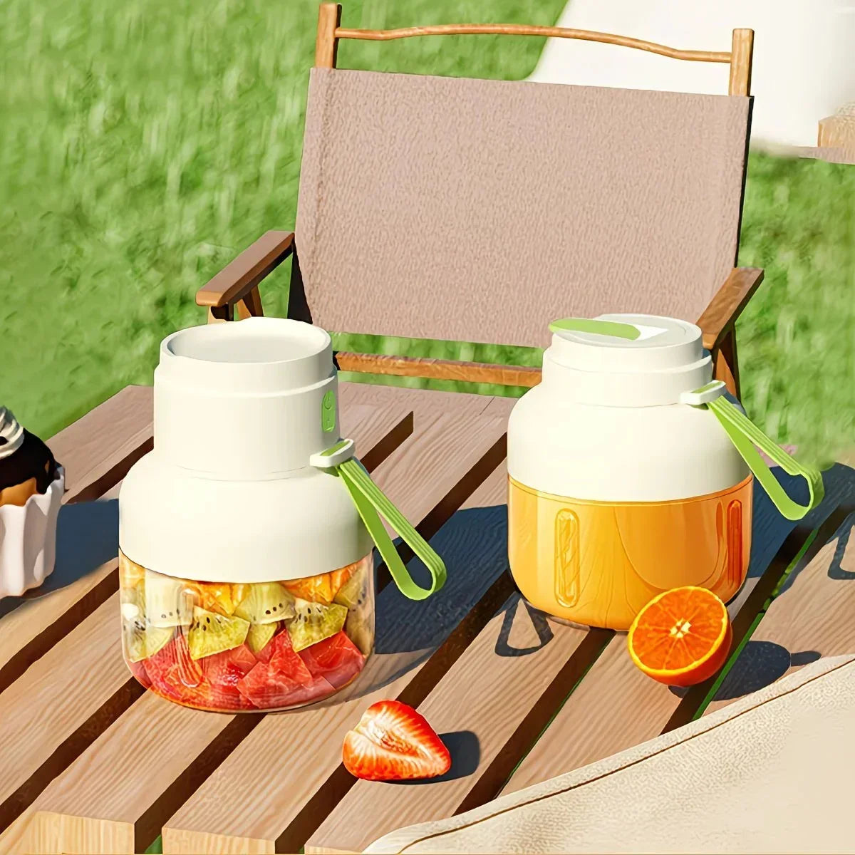 Portable multifunctional large-capacity tumbler, featuring powerful performance for juicing, baby food, and ice crushing. Perfect for home, outdoor, and fitness use, offering fresh and healthy beverages anytime, anywhere.green