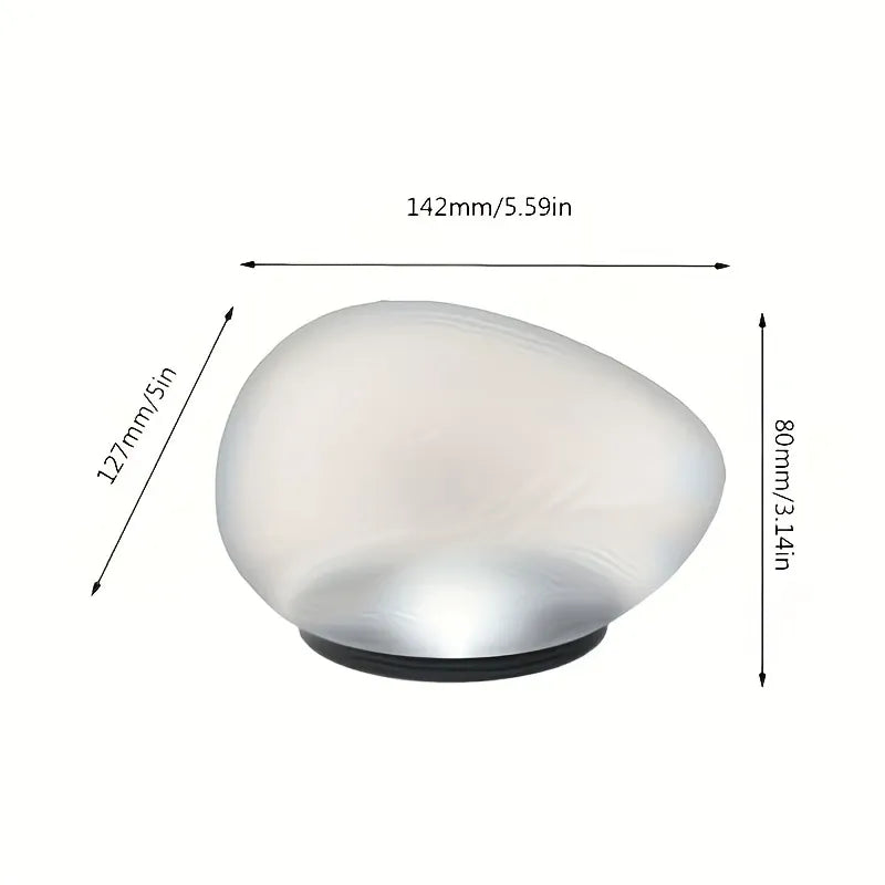 2pcs solar simulated pebble garden lights, frosted texture blends naturally, smart light control auto on/off, waterproof and weather-resistant, stable placement, ideal for garden, lawn, pathway, and landscape lighting.*Warm light