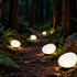 2pcs  solar simulated pebble garden lights, frosted texture blends naturally, smart light control auto on/off, waterproof and weather-resistant, stable placement, ideal for garden, lawn, pathway, and landscape lighting.*white light