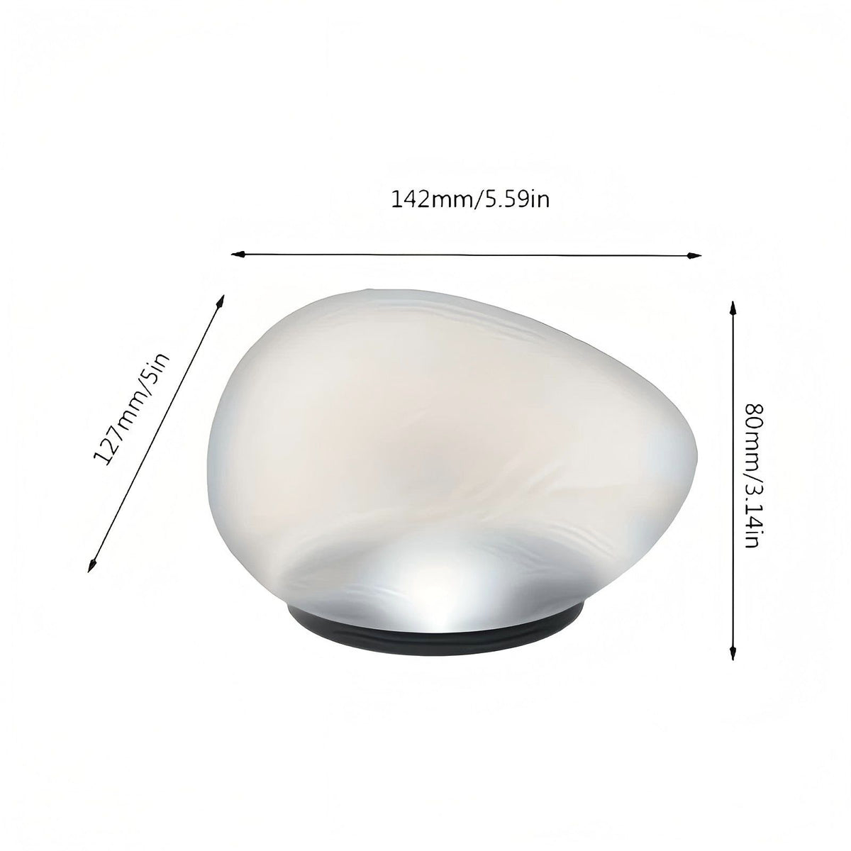 1pcs Solar simulated pebble garden light, frosted texture blends naturally, smart light control auto on/off, waterproof and weather-resistant, stable placement, ideal for garden, lawn, pathway, and landscape lighting.*Warm light