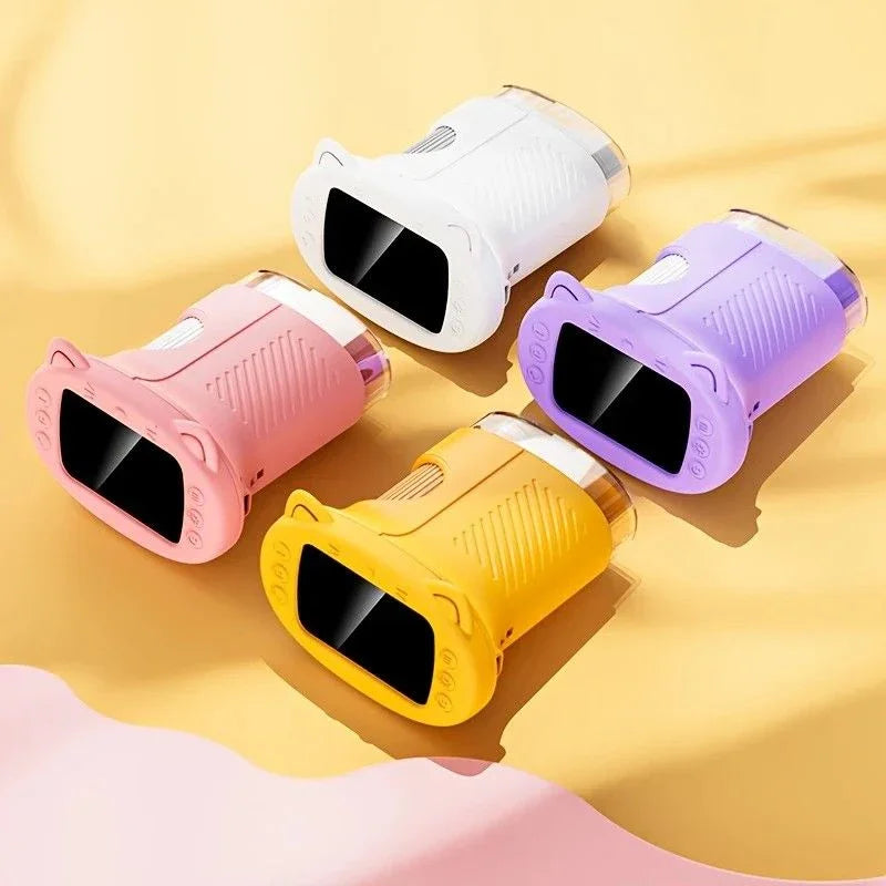 Children's 1000X Digital Microscope 2.4 Inch IPS Screen Portable Mini LED Microscope with Photo Video and PC Connection Science Educational Toy.purple