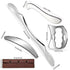 5-Piece Stainless Steel Gua Sha Scraping Tool Set (4 Scrapers + 1 Storage Pouch) – Muscle Relaxation Massage Tools, for Deep Tissue & Fascia Release, Suitable for Full Body, Face, Shoulders, Neck, Back, Legs & Hands