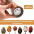 Salt and Pepper Grinder Set with Wooden Base Stainless Steel Manual Salt and Pepper Mills Adjustable Coarseness for Kitchen BBQ Picnic.golden