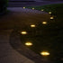 4PCS Solar Outdoor Buried Light Waterproof Garden Lawn Lamp Warm Landscape Lighting No Wiring Auto Charge Night Illumination Decorative Light.*white light