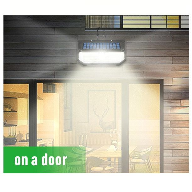 218LED Solar Sensor Wall Light, Smart Light Control, 270° Wide-Angle Illumination, Three Sensing Modes, Energy Saving and Eco-Friendly, No Wiring Installation, Top Choice for Outdoor Security