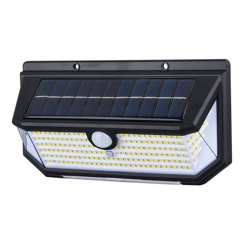 218LED Solar Sensor Wall Light, Smart Light Control, 270° Wide-Angle Illumination, Three Sensing Modes, Energy Saving and Eco-Friendly, No Wiring Installation, Top Choice for Outdoor Security