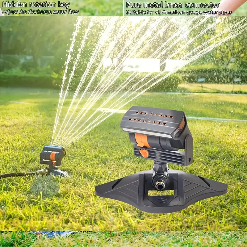 1-pack garden sprinkler with 16 nozzles, 180° rotatable adjustable head, automatic irrigation system, wide coverage, easy installation, no electricity needed, ideal for lawn and garden watering.