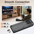 Multifunctional Mini Wireless Keyboard and Mouse Combo: Bluetooth & 2.4G Dual Mode, Integrated Laser Pointer and Touchpad, Multi-System Compatible, Essential Tool for Business Presentations and Office Work.