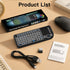 Multifunctional Mini Wireless Keyboard and Mouse Combo: Bluetooth & 2.4G Dual Mode, Integrated Laser Pointer and Touchpad, Multi-System Compatible, Essential Tool for Business Presentations and Office Work.
