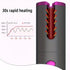Automatic Hair Curling Wand, Tangle-Free Design, Portable USB Charging Rotating Curling Iron with Ceramic Barrel, Suitable for Long Hair, Fast, Ideal for Hairstyling.Lavender gray