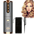 WHITE.Automatic Hair Curling Wand, Tangle-Free Design, Portable USB Charging Rotating Curling Iron with Ceramic Barrel, Suitable for Long Hair, Fast, Ideal for Hairstyling.