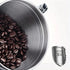 1500ml 304 Stainless Steel Coffee Canister Airtight Coffee Bean Storage Jar with Wood Grain Lid and Scoop
