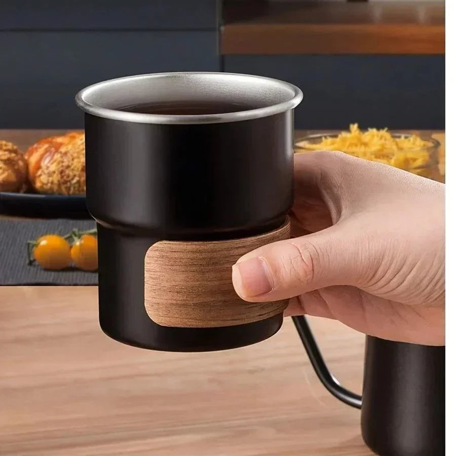 6-Piece Pour Over Coffee Set, Coffee Machine Gift Box, Pour Over Coffee Kettle, Coffee Cup, Coffee Bean Grinder Set.black