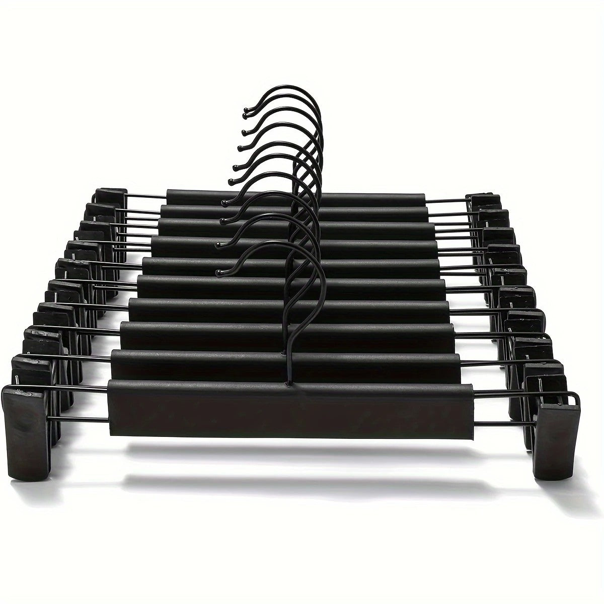20pcs Super Anti-Slip Pants Hangers with Clips, Thickened Plastic Dual-Use Skirt/Pants Hangers, Seamless Anti-Mark Home Drying Racks, Wardrobe Organizer Essential.