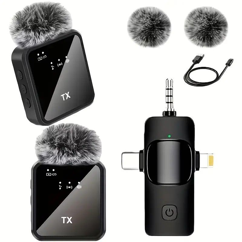 2.4G Wireless Lavalier Microphone: Multi - person, Full - scenario Audio, 25m HD Noise - reduction