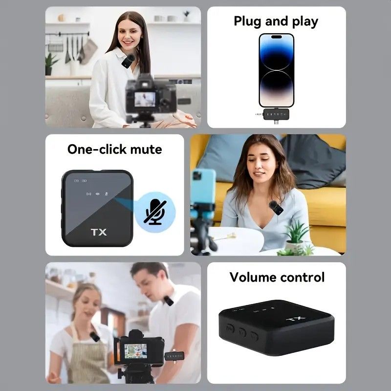 2.4G Wireless Lavalier Microphone: Multi - person, Full - scenario Audio, 25m HD Noise - reduction