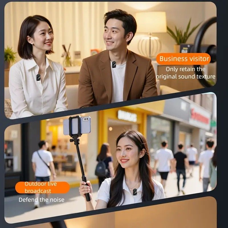2.4G Wireless Lavalier Microphone: Multi - person, Full - scenario Audio, 25m HD Noise - reduction