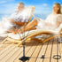 Vertical multi-arm mist cooling system, 360° surround atomization, brass anti-clog nozzles, 8m tubing, no electricity needed—connects to faucet and sprays instantly, supports multi-sprinkler series connection, ideal for patio, garden, and outdoor cooling.